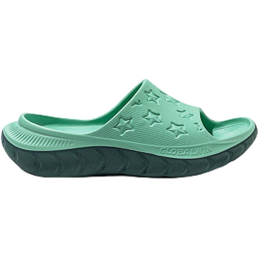 imageGLOBALWIN Sports Recovery Slides for Women Ava Sports Sandals With Comfortable Arch Support Indoor Outdoor Cloud Slippers Reduce Stress on Feet Lightweight Pillow SlidesSs232 Olive Green