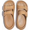 GLOBALWIN Recovery Slides For Women Mia Comfortable Sandals With Arch Support Indoor Outdoor Cloud Slippers Reduce Stress on Feet Lightweight(Ss233 Khaki)