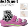 GLOBALWIN Recovery Slides For Women Mia Comfortable Sandals With Arch Support Indoor Outdoor Cloud Slippers Reduce Stress on Feet Lightweight(Ss233 Pink)