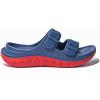 GLOBALWIN Recovery Slides For Women Mia Comfortable Sandals With Arch Support Indoor Outdoor Cloud Slippers Reduce Stress on Feet Lightweight(Ss235 Blue Red)