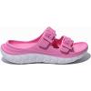 GLOBALWIN Recovery Slides For Women Mia Comfortable Sandals With Arch Support Indoor Outdoor Cloud Slippers Reduce Stress on Feet Lightweight(Ss235 Pink White)