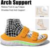 GLOBALWIN Recovery Slides For Women Mia Comfortable Sandals With Arch Support Indoor Outdoor Cloud Slippers Reduce Stress on Feet Lightweight(Ss235 Yellow White)