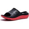 GLOBALWIN Sports Recovery Slides for Women Ava Sports Sandals With Comfortable Arch Support Indoor Outdoor Cloud Slippers Reduce Stress on Feet Lightweight Pillow Slides(Ss232 Black Red)