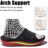 GLOBALWIN Sports Recovery Slides for Women Ava Sports Sandals With Comfortable Arch Support Indoor Outdoor Cloud Slippers Reduce Stress on Feet Lightweight Pillow Slides(Ss232 Black Red)