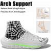 GLOBALWIN Sports Recovery Slides for Women Ava Sports Sandals With Comfortable Arch Support Indoor Outdoor Cloud Slippers Reduce Stress on Feet Lightweight Pillow Slides(Ss231 White)