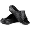 GLOBALWIN Sports Recovery Slides for Women Ava Sports Sandals With Comfortable Arch Support Indoor Outdoor Cloud Slippers Reduce Stress on Feet Lightweight Pillow Slides(Ss231 Black)