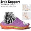 GLOBALWIN Sports Recovery Slides for Women Ava Sports Sandals With Comfortable Arch Support Indoor Outdoor Cloud Slippers Reduce Stress on Feet Lightweight Pillow Slides(Ss232 Cyclamenmock Orange)