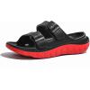 GLOBALWIN Recovery Slides For Women Mia Comfortable Sandals With Arch Support Indoor Outdoor Cloud Slippers Reduce Stress on Feet Lightweight(Ss235 Black Red)