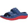 GLOBALWIN Recovery Slides For Women Mia Comfortable Sandals With Arch Support Indoor Outdoor Cloud Slippers Reduce Stress on Feet Lightweight(Ss235 Blue Red)
