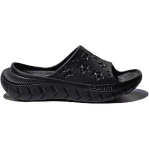 GLOBALWIN Sports Recovery Slides for Women Ava Sports Sandals With Comfortable Arch Support Indoor Outdoor Cloud Slippers Reduce Stress on Feet Lightweight Pillow Slides(Ss231 Black)
