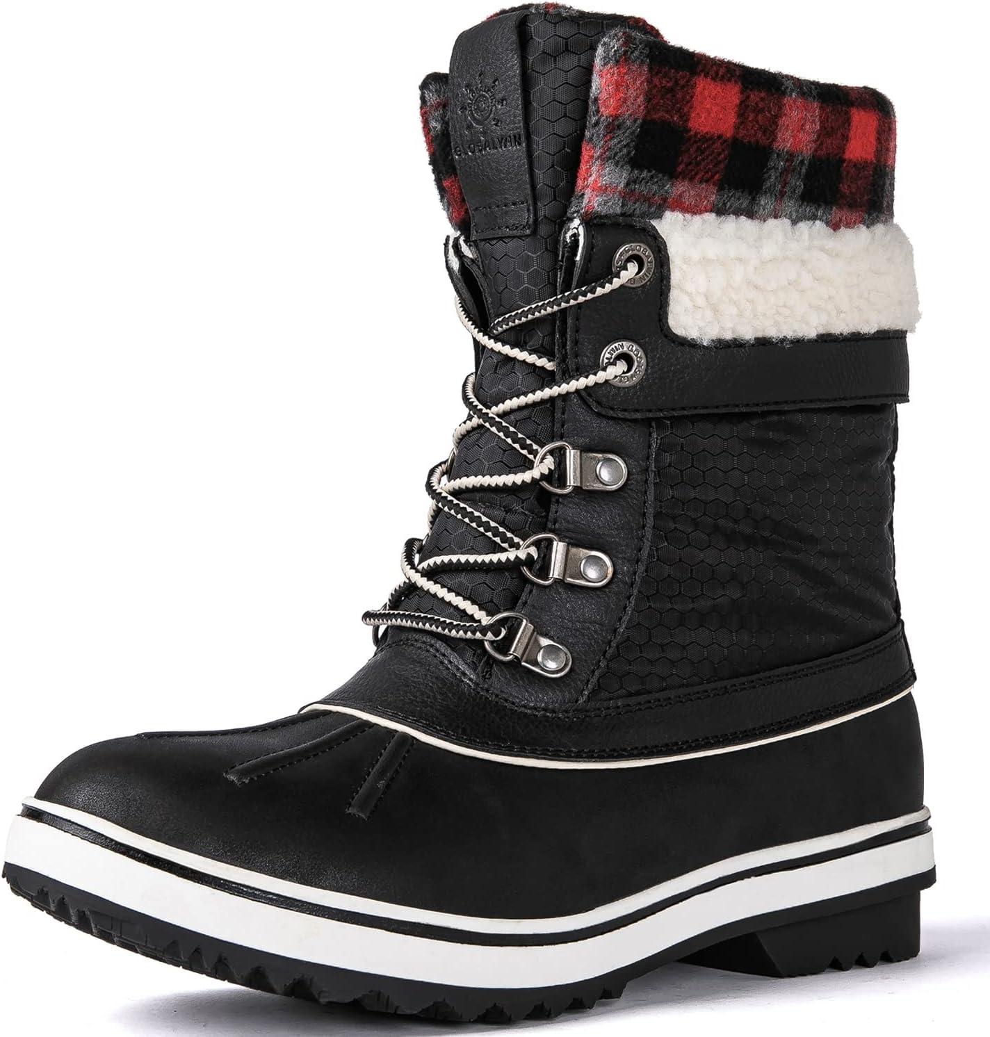 imageGLOBALWIN Womens Waterproof Winter Boots Snow Boots For Women1910 BlackMulti