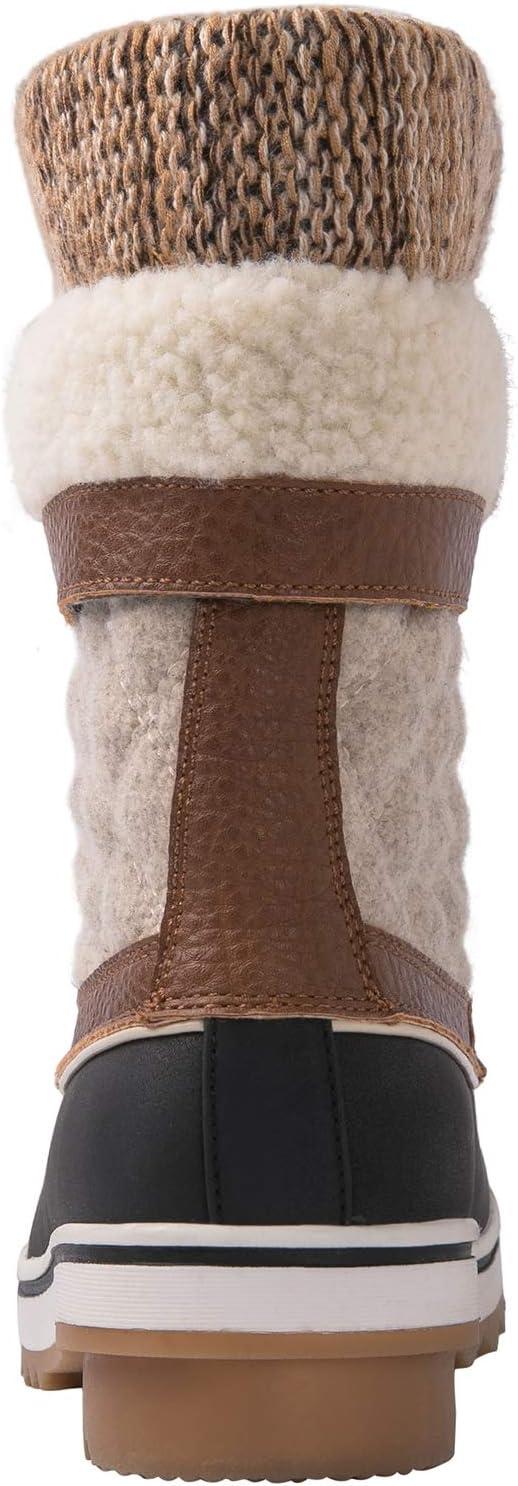 imageGLOBALWIN Womens Waterproof Winter Boots Snow Boots For Women1910 BrownBeige