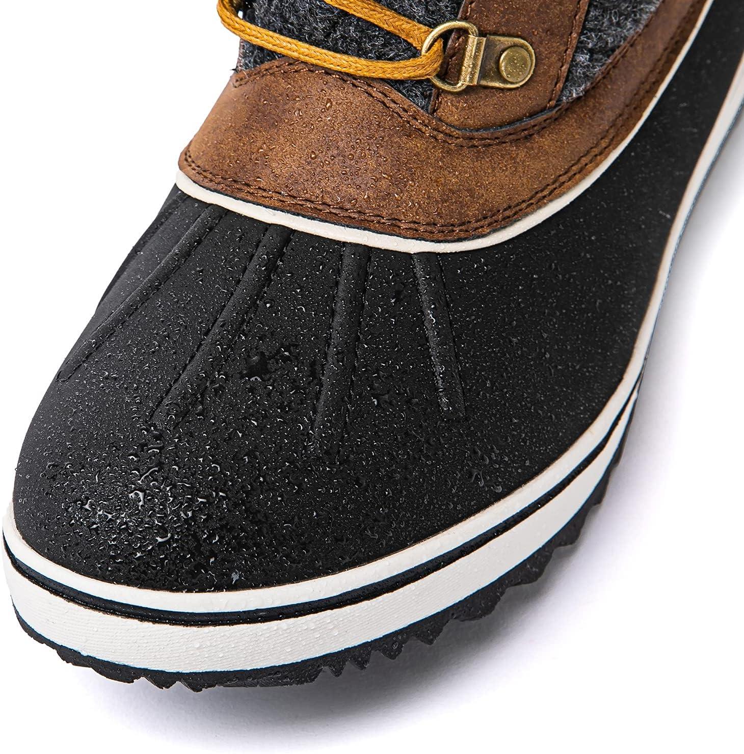 imageGLOBALWIN Womens Waterproof Winter Boots Snow Boots For Women1910 BrownPrints