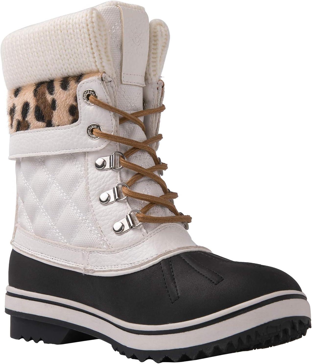 imageGLOBALWIN Womens Waterproof Winter Boots Snow Boots For Women1910 White
