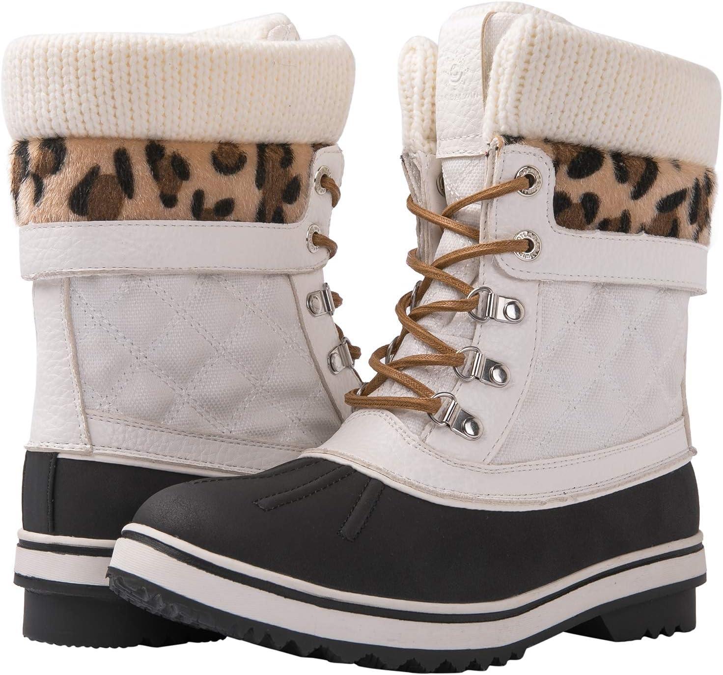 imageGLOBALWIN Womens Waterproof Winter Boots Snow Boots For Women1910 White