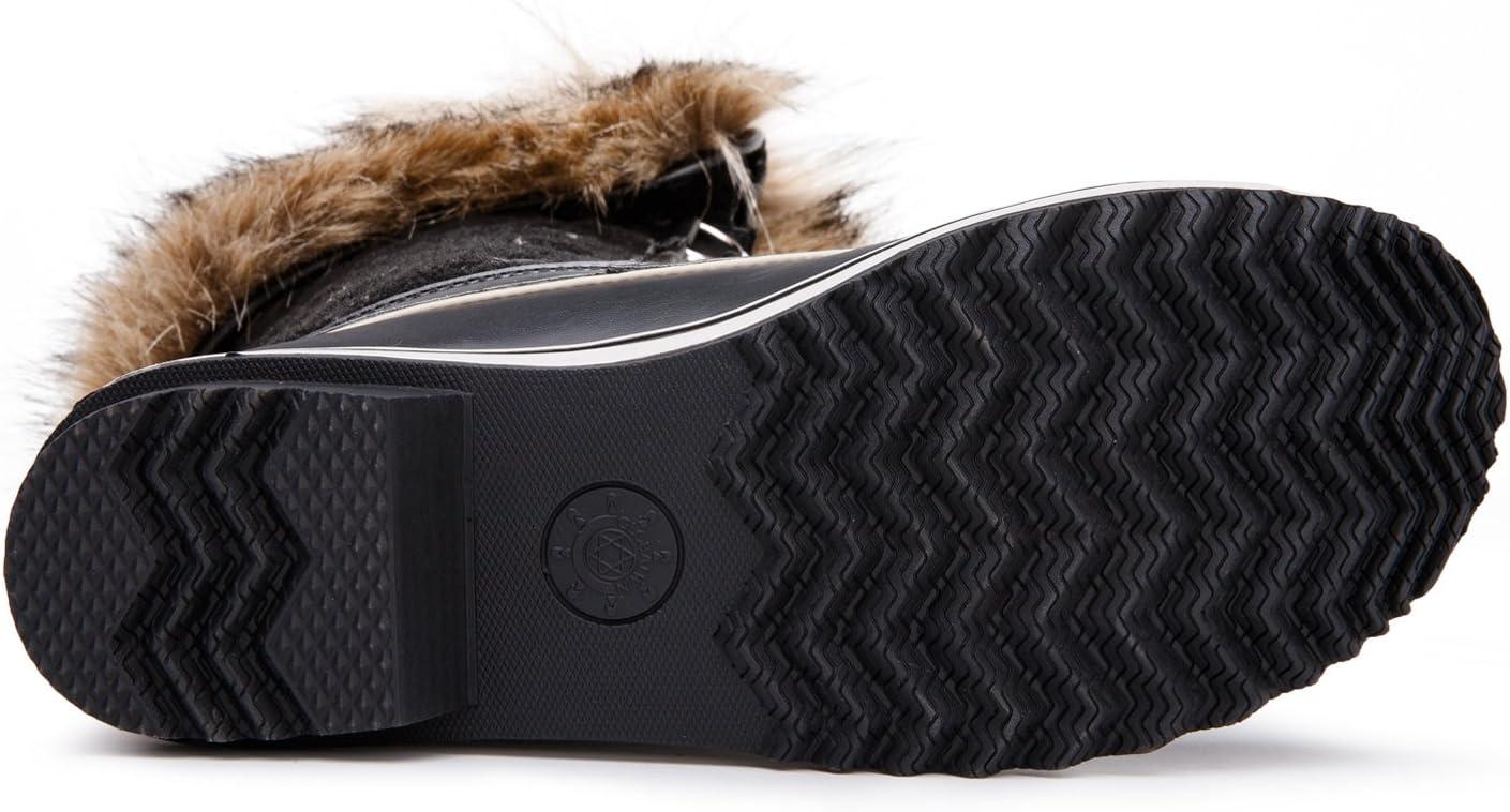 imagekingshow Globalwin Womens Winter Snow Boots1707black