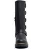 GLOBALWIN Chunky Mid Calf Fashion Dressy Motocycle Biker Military Style Combat Boots for Women Low Heel(23yy11 Black)