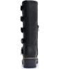 GLOBALWIN Chunky Mid Calf Fashion Dressy Motocycle Biker Military Style Combat Boots for Women Low Heel(23yy11 Black)