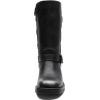 GLOBALWIN Chunky Mid Calf Fashion Dressy Motocycle Biker Military Style Combat Boots for Women Low Heel(24yy02 Distressed Silver)