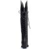 GLOBALWIN Women’s Cowboy Western Fashion Over The Knee Thigh High Cowgirl Boots Low Heel(23yy08 Black)