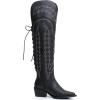 GLOBALWIN Women’s Cowboy Western Fashion Over The Knee Thigh High Cowgirl Boots Low Heel(23yy08 Black)