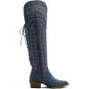 GLOBALWIN Women’s Cowboy Western Fashion Over The Knee Thigh High Cowgirl Boots Low Heel(23yy08 Denim Blue)
