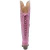 GLOBALWIN Women’s Cowboy Western Fashion Over The Knee Thigh High Cowgirl Boots Low Heel(23yy08 Pink)