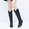GLOBALWIN Women’s Knee High Long Pointed Toe Western Cowboy Boots For Women(23yy03 Black2)