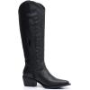 GLOBALWIN Women’s Knee High Long Pointed Toe Western Cowboy Boots For Women(23yy03 Black2)