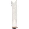 GLOBALWIN Women’s Knee High Long Pointed Toe Western Cowboy Boots For Women(23yy03 White)