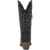 GLOBALWIN Women’s Mid Calf Western Cowboy Boots Cowgirl Boots for Women with Floral Embroidery Side Zipper Chunky Heel(23yy13 Black2)