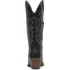 GLOBALWIN Women’s Mid Calf Western Cowboy Boots Cowgirl Boots for Women with Floral Embroidery Side Zipper Chunky Heel(23yy13 Black3)