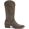 GLOBALWIN Women’s Mid Calf Western Cowboy Boots Cowgirl Boots for Women with Floral Embroidery Side Zipper Chunky Heel(23yy13 Brown)