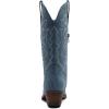 GLOBALWIN Women’s Mid Calf Western Cowboy Boots Cowgirl Boots for Women with Floral Embroidery Side Zipper Chunky Heel(23yy13 Denim Blue)