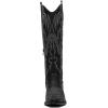 GLOBALWIN Women’s The Western Cowboy Cowgirl Embroidered Knee High Boots(23yy12 Black)
