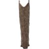 GLOBALWIN Women’s The Western Cowboy Cowgirl Embroidered Knee High Boots(23yy12 Brown2)
