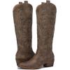 GLOBALWIN Women’s The Western Cowboy Cowgirl Embroidered Knee High Boots(23yy12 Brown2)