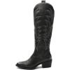 GLOBALWIN Women’s The Western Cowboy Cowgirl Embroidered Knee High Boots(23yy12 Brushed Silver2)