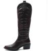 GLOBALWIN Women’s The Western Cowboy Cowgirl Embroidered Knee High Boots(23yy12 Burgundy)
