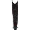 GLOBALWIN Women’s The Western Cowboy Cowgirl Embroidered Knee High Boots(23yy12 Burgundy)