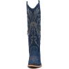 GLOBALWIN Women’s The Western Cowboy Cowgirl Embroidered Knee High Boots(23yy12 Dark Denim)