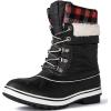 GLOBALWIN Women’s Waterproof Winter Boots Snow Boots For Women(1910 Black/Multi)