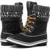 GLOBALWIN Women’s Waterproof Winter Boots Snow Boots For Women(1910 Black/Prints)
