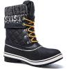 GLOBALWIN Women’s Waterproof Winter Boots Snow Boots For Women(1910 Black/Prints)