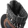 GLOBALWIN Women’s Waterproof Winter Boots Snow Boots For Women(1910 Brown/Prints)