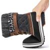 GLOBALWIN Women’s Waterproof Winter Boots Snow Boots For Women(1910 Brown/Prints)