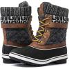 GLOBALWIN Women’s Waterproof Winter Boots Snow Boots For Women(1910 Brown/Prints)