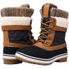 GLOBALWIN Women’s Waterproof Winter Boots Snow Boots For Women(1910 Camel/Dk.grey)