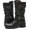GLOBALWIN Chunky Mid Calf Fashion Dressy Motocycle Biker Military Style Combat Boots for Women Low Heel(24yy01 Brown)