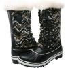 kingshow Globalwin Women’s Winter Snow Boots(Black/White)